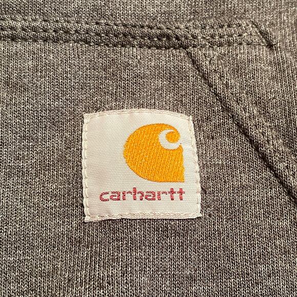 Carhartt Pullover Sweatshirt Mock Neck Quarter Zip Mens XL Gray 106#8=R13 - Picture 11 of 15